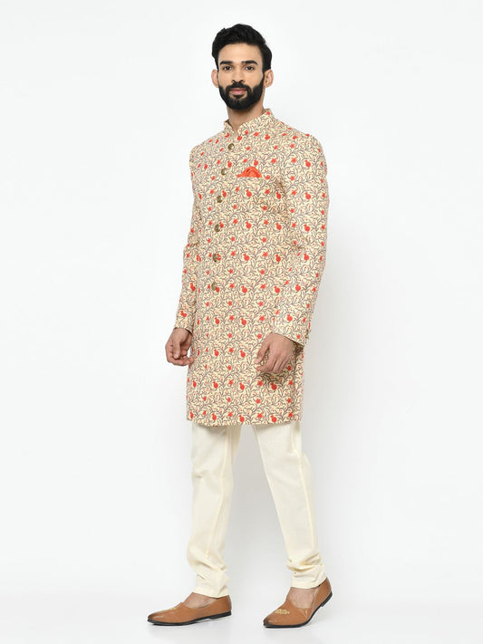 Cream Sherwani