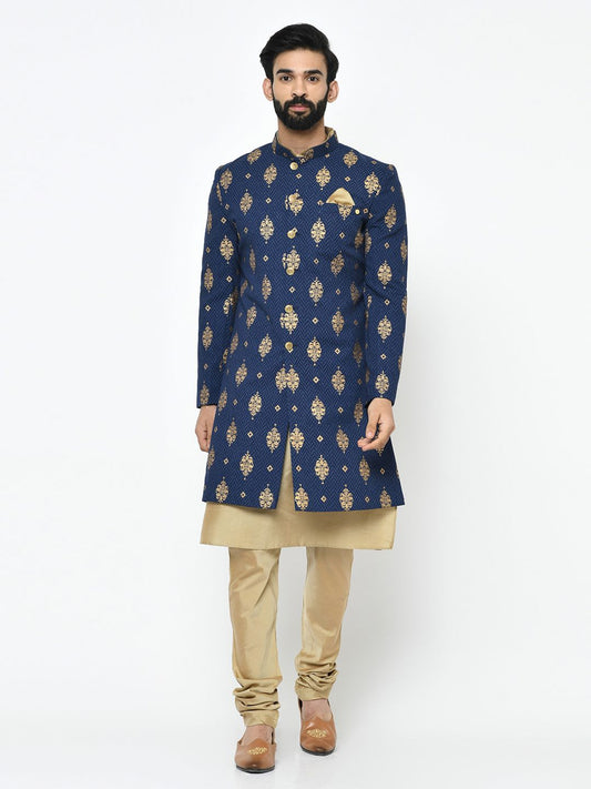 Blue & Golden Sherwani