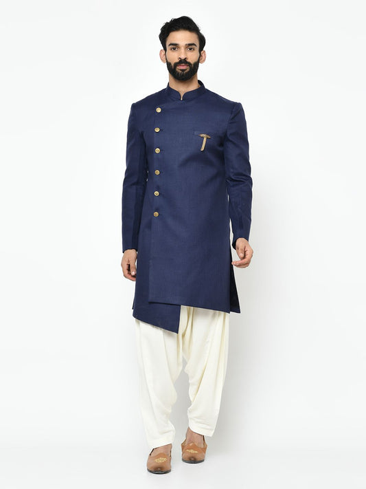 Blue & White Sherwani