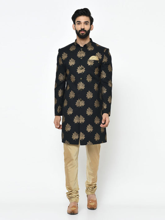 Bright Black Sherwani